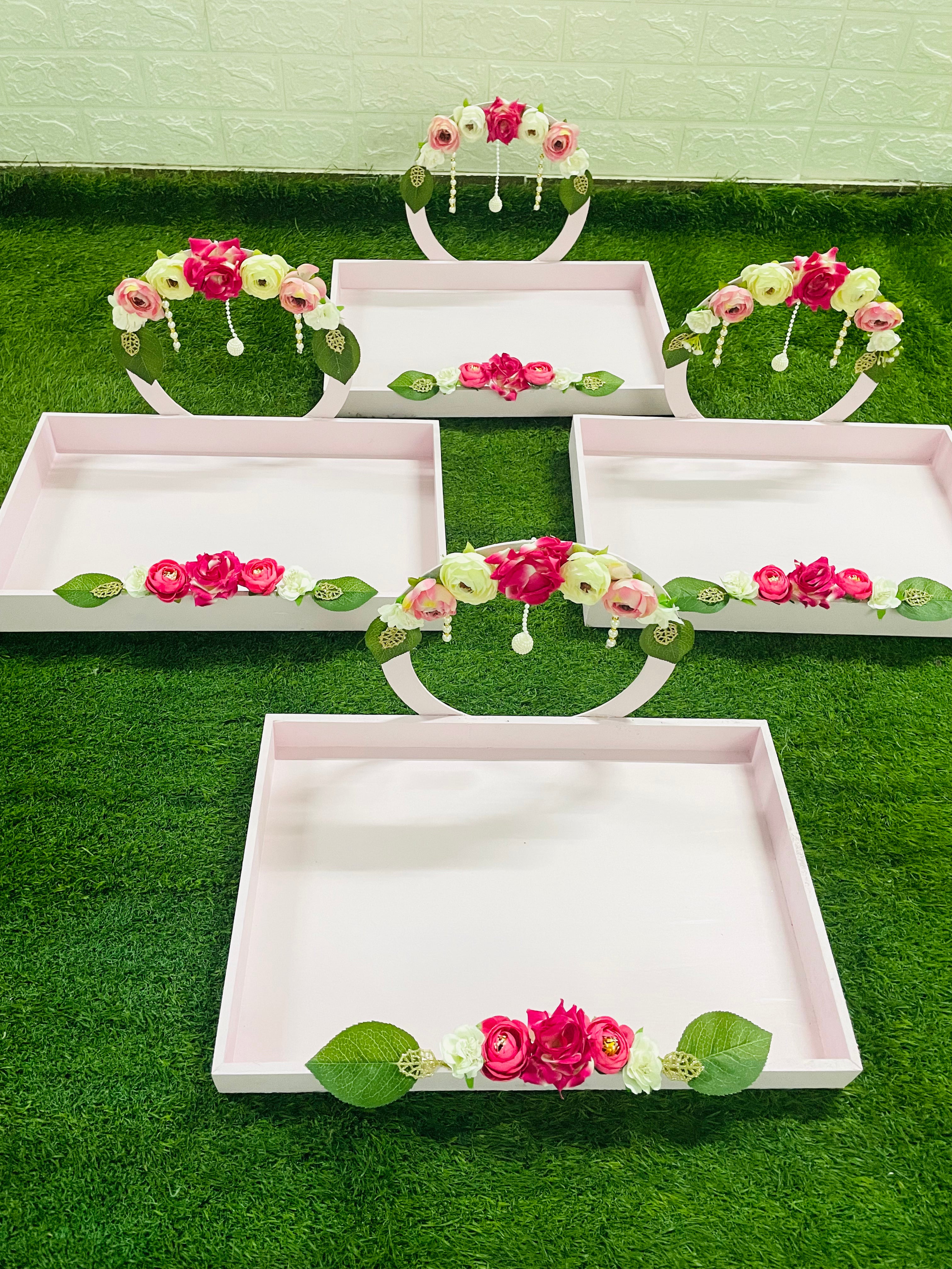 Pastel bloom trousseau ready-to-use trays